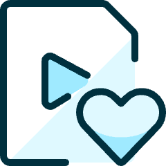 Video File Heart Icon from Ultimate Duotone Set