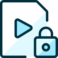 Video File Lock Icon from Ultimate Duotone Set