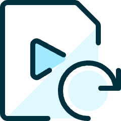 Video File Refresh Icon from Ultimate Duotone Set