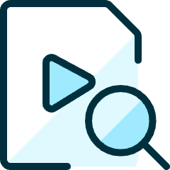 Video File Search Icon from Ultimate Duotone Set