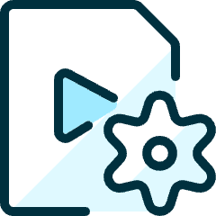 Video File Settings Icon from Ultimate Duotone Set
