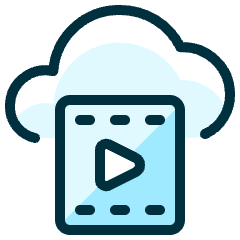 Video Player Cloud Icon from Ultimate Duotone Set