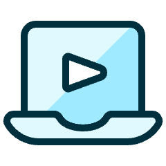 Video Player Laptop Icon from Ultimate Duotone Set