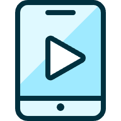 Video Player Smartphone Icon from Ultimate Duotone Set