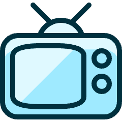 Vintage Tv Icon from Ultimate Duotone Set