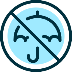 Allowances No Umbrellas Icon from Ultimate Duotone Set