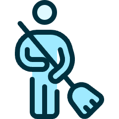 Cleaning Man Icon from Ultimate Duotone Set