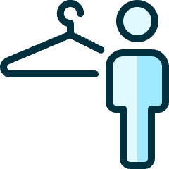Locker Room Hanger Man Icon from Ultimate Duotone Set