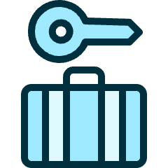 Locker Room Suitcase Key 1 Icon from Ultimate Duotone Set