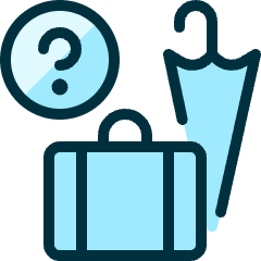 Locker Room Suitcase Umbrella Icon from Ultimate Duotone Set