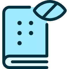 Disability Blind Read Book Icon from Ultimate Duotone Set