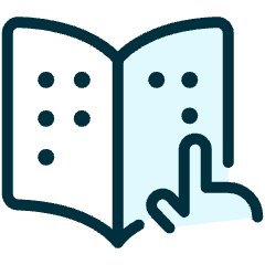 Disability Blind Read Finger Icon from Ultimate Duotone Set
