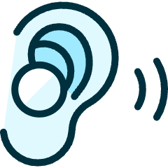 Disability Hearing Aid Icon from Ultimate Duotone Set