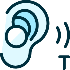 Disability Hearing Aid T Icon from Ultimate Duotone Set