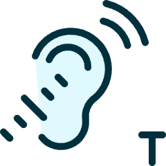 Disability Hearing T Icon from Ultimate Duotone Set