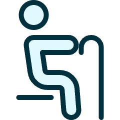 Disability Sit Cane Icon from Ultimate Duotone Set