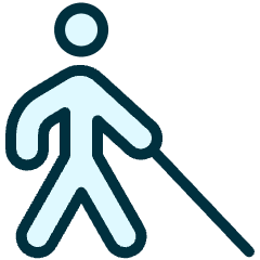 Disability Walk Blind Icon from Ultimate Duotone Set