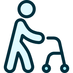 Disability Walking Help Icon from Ultimate Duotone Set