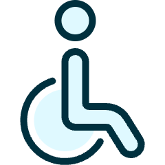 Disability Wheelchair Icon from Ultimate Duotone Set