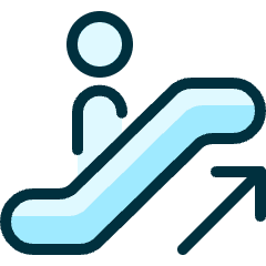 Escalator Ascend Person Icon from Ultimate Duotone Set