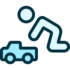 Family Child Play Car Icon from Ultimate Duotone Set