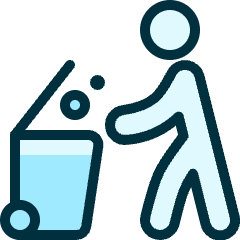 Garbage Bin Throw Icon from Ultimate Duotone Set