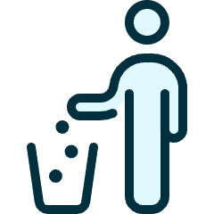 Garbage Throw Icon from Ultimate Duotone Set