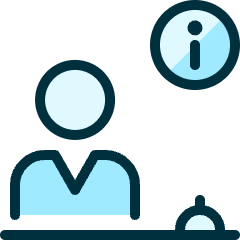 Information Desk Icon from Ultimate Duotone Set