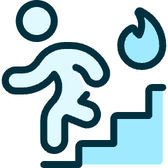 Safety Fire Exit Stairs Icon from Ultimate Duotone Set