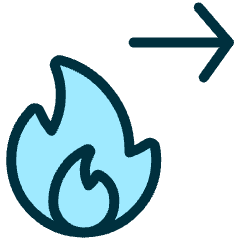 Safety Flame Right Icon from Ultimate Duotone Set