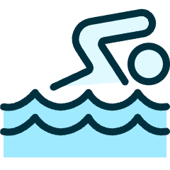 Swimming Pool Person Icon from Ultimate Duotone Set