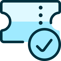 Ticket Check Icon from Ultimate Duotone Set