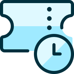 Ticket Clock Icon from Ultimate Duotone Set