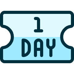 Ticket Day 1 Icon from Ultimate Duotone Set