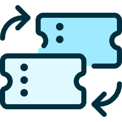 Ticket Exchange Icon from Ultimate Duotone Set