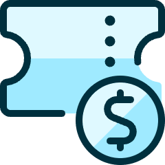 Ticket Pay Cash Icon from Ultimate Duotone Set