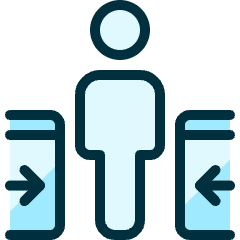 Ticket Person Pass Icon from Ultimate Duotone Set