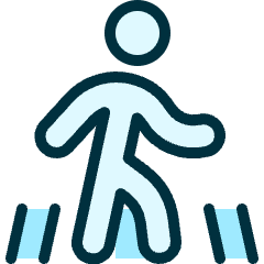 Walking Cross Street Icon from Ultimate Duotone Set