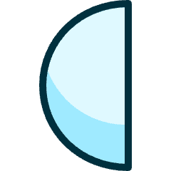 Night Moon Half Icon from Ultimate Duotone Set