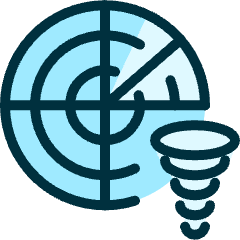 Natural Disaster Hurricane Radar Icon from Ultimate Duotone Set
