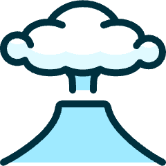 Natural Disaster Volcano Smoke Icon from Ultimate Duotone Set