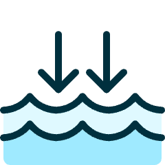 Natural Disaster Water Level Fall Icon from Ultimate Duotone Set