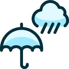 Rain Cloud Umbrella Icon from Ultimate Duotone Set