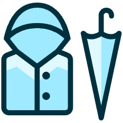 Rain Coat Umbrella Icon from Ultimate Duotone Set