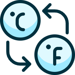 Temperature Celsius Fahrenheit Convert Icon from Ultimate Duotone Set