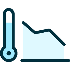 Temperature Down Icon from Ultimate Duotone Set