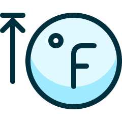 Temperature Fahrenheit High Icon from Ultimate Duotone Set