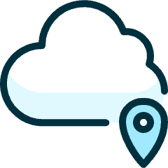 Weather App Cloud Location Icon from Ultimate Duotone Set