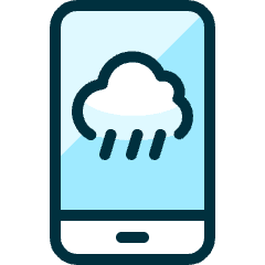 Weather App Rain Icon from Ultimate Duotone Set