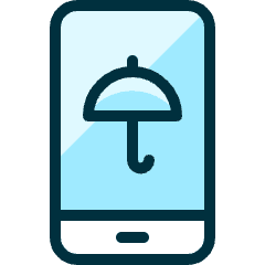 Weather App Rain Umbrella Icon from Ultimate Duotone Set